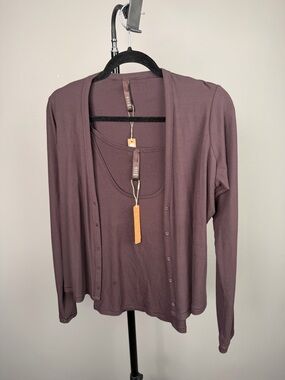 SKIMS SOFT LOUNGE SET CARDIGAN & TANK COLOR PHOENIX